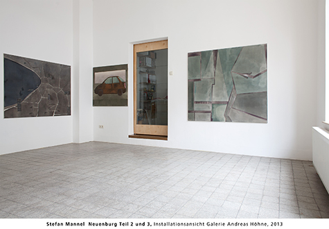 Stefan Mannel  Neuenburg Teil 2 und 3, Installationsansicht Galerie Andreas Hhne, 2013 